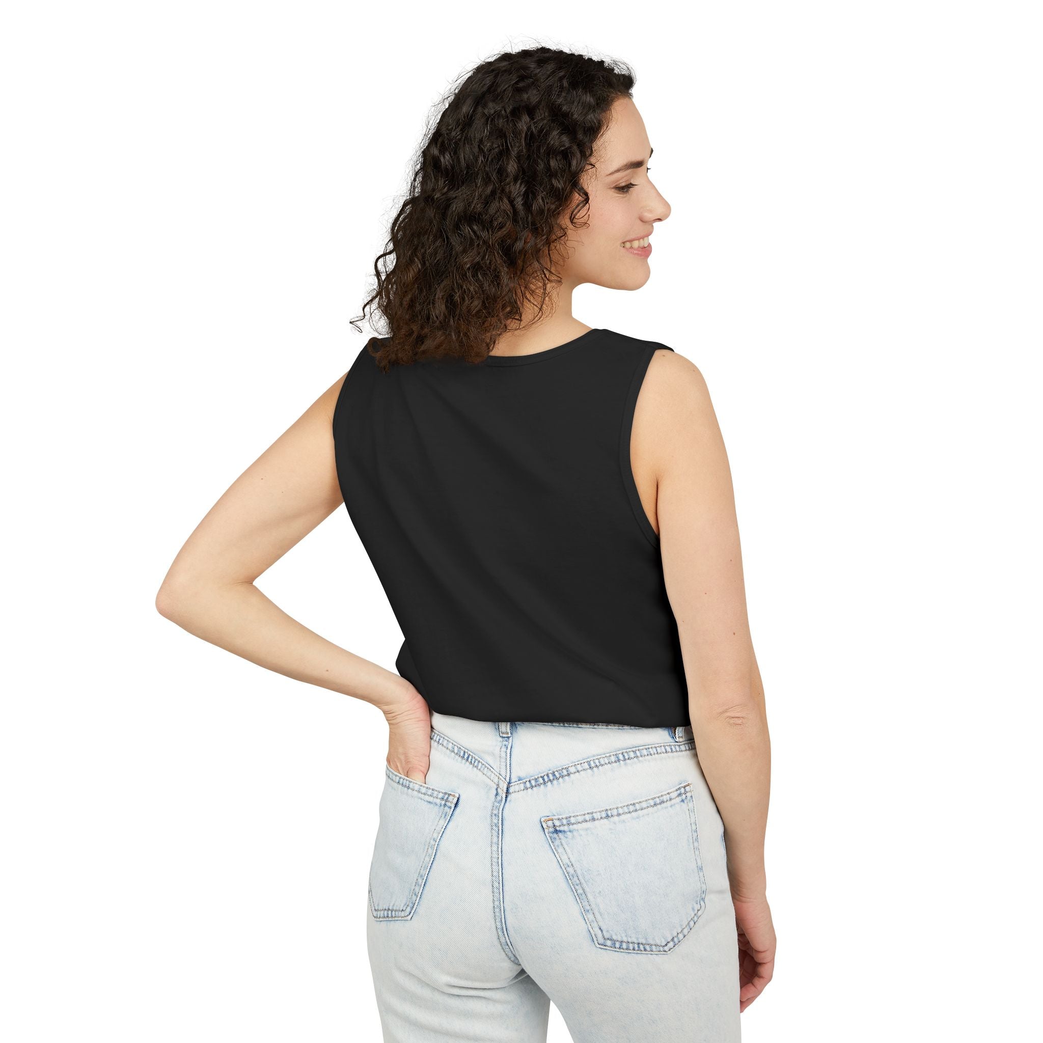 Unisex Garment-Dyed Tank Top (Black)