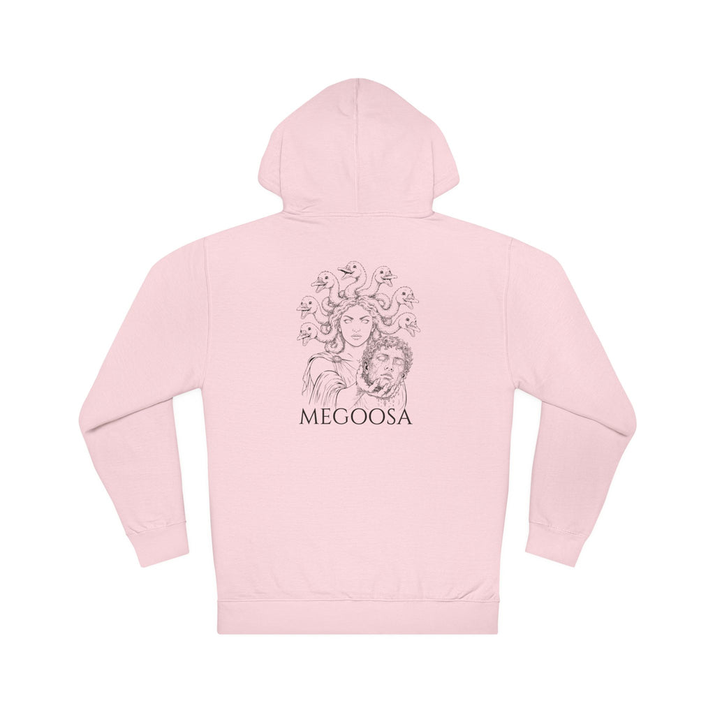 Unisex Hooded Sweatshirt (White / Pink)