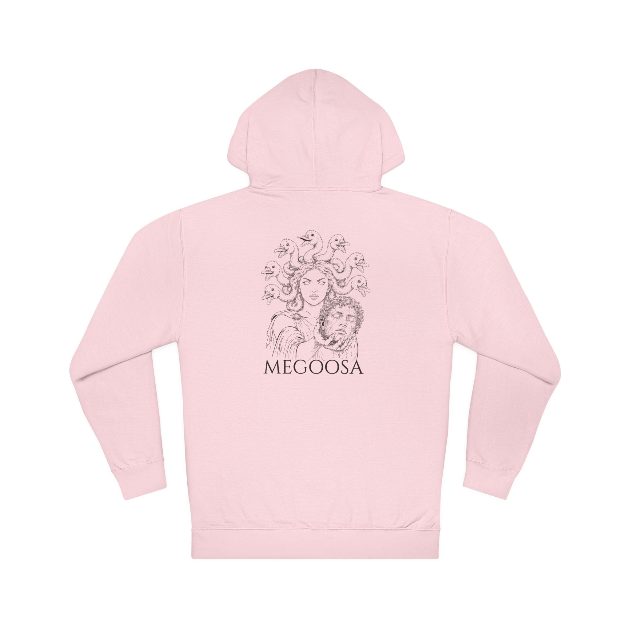 Unisex Hooded Sweatshirt (White / Pink)