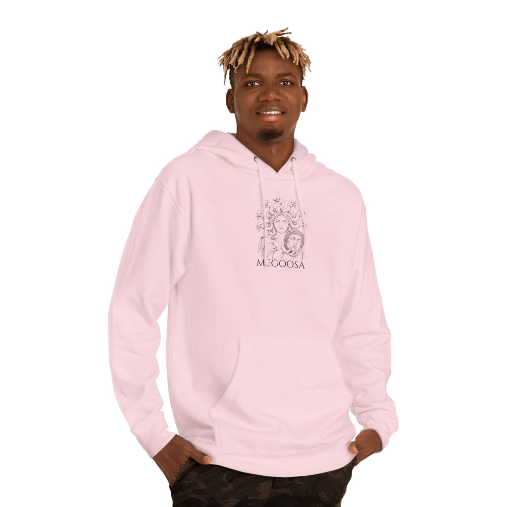 Unisex Hooded Sweatshirt (White / Pink)