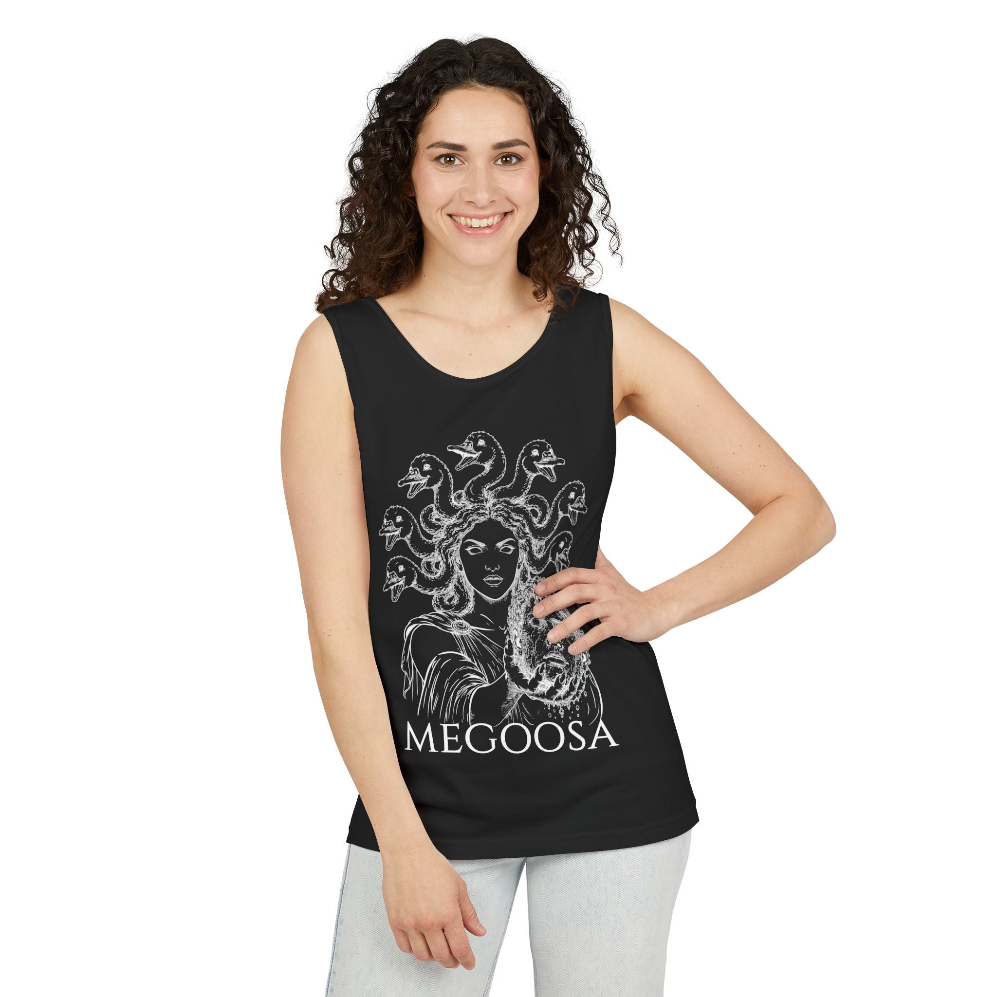 Unisex Garment-Dyed Tank Top (Black)