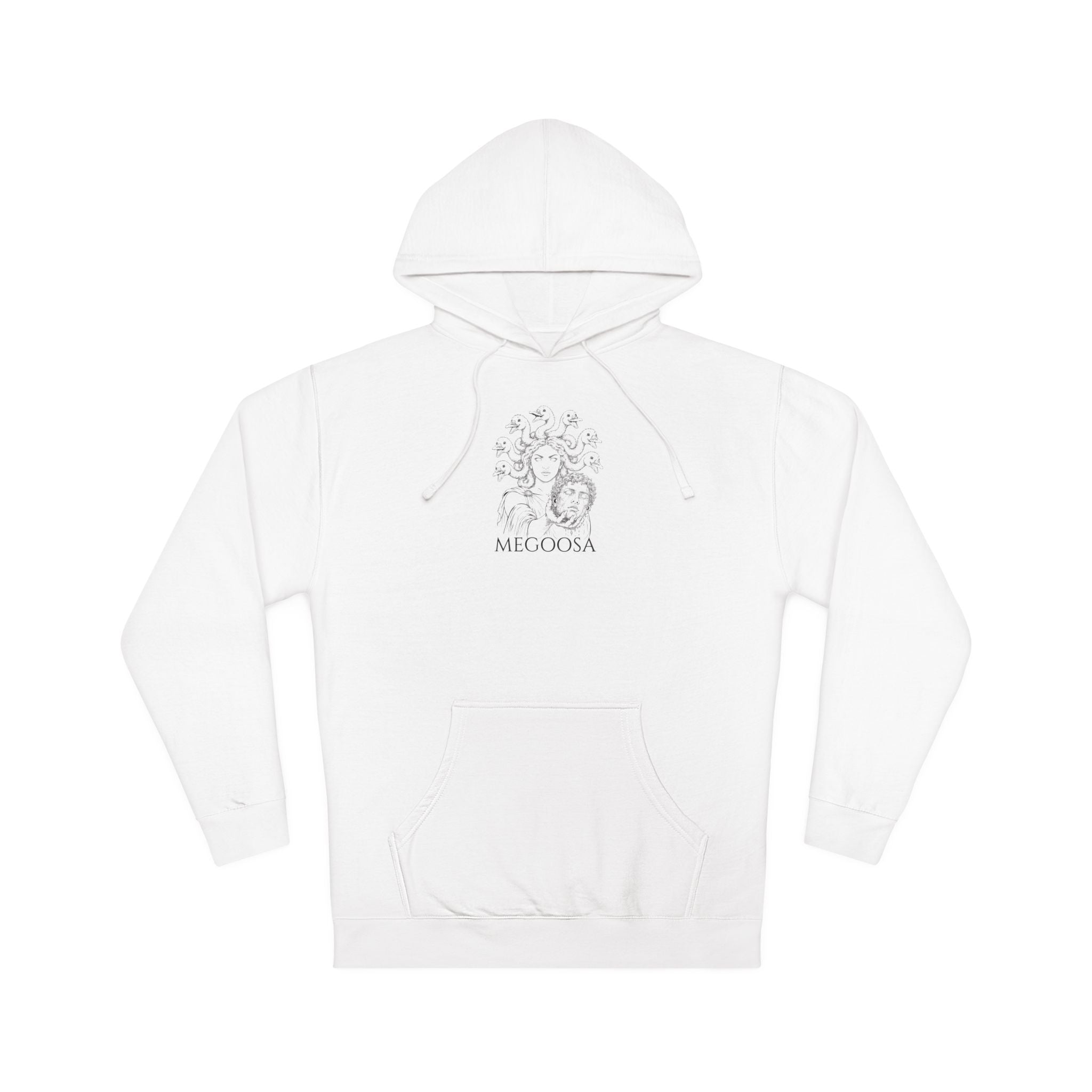 Unisex Hooded Sweatshirt (White / Pink)