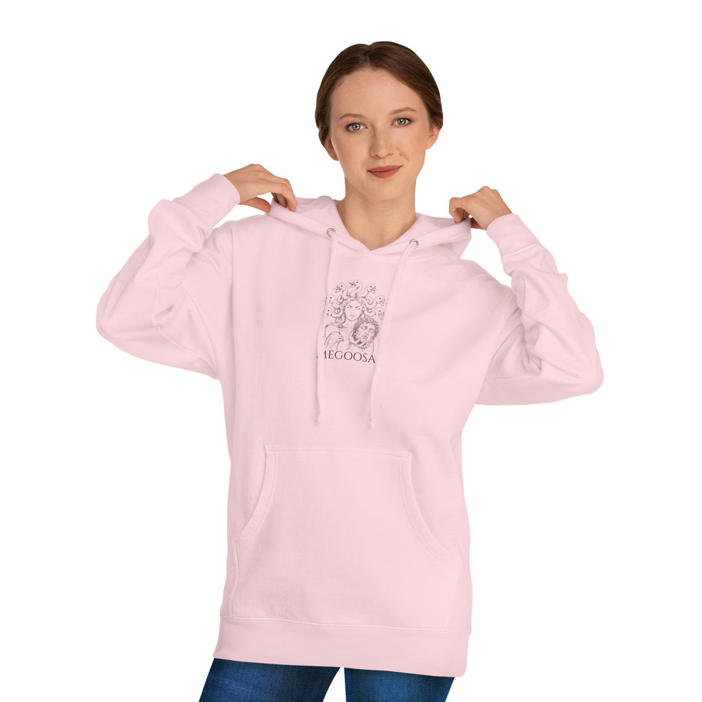 Unisex Hooded Sweatshirt (White / Pink)