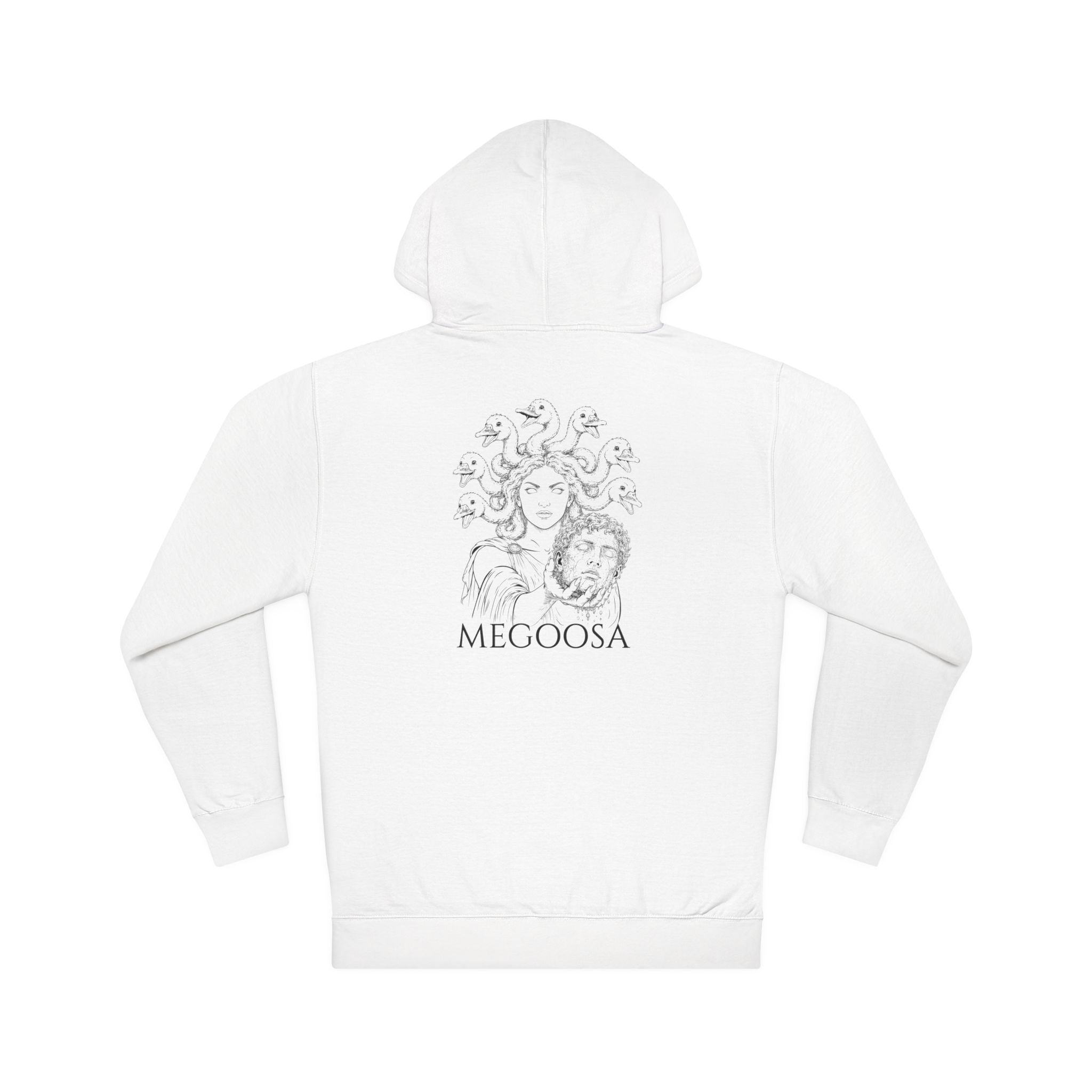 Unisex Hooded Sweatshirt (White / Pink)